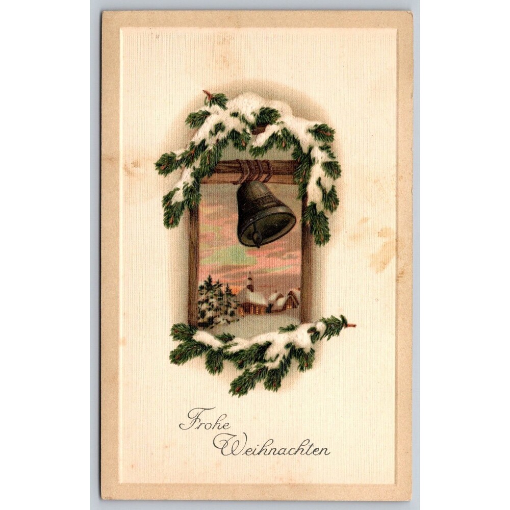 Original 1916 WWI German Christmas Postcard WWI Feldpost Soldier Mail Ephemera